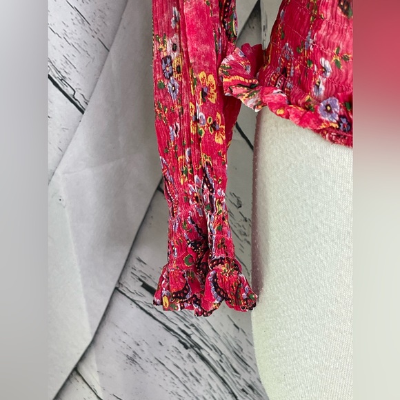 SUNRISE The Kooples Summer Blossom Red Tie Neck - Picture 5 of 6